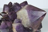 8.8" Deep Purple Amethyst Crystal Cluster With Huge Crystals - #185445-2